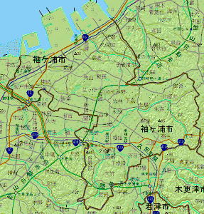 袖ヶ浦市の地形